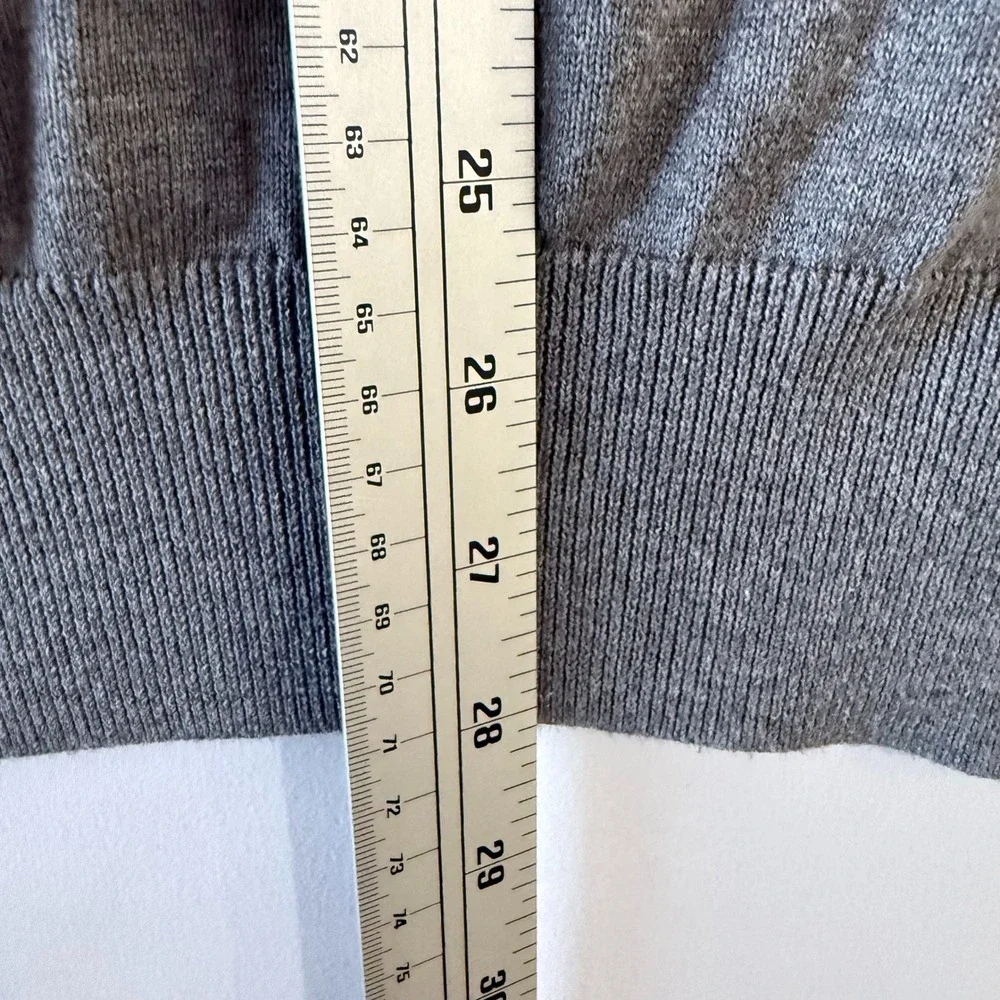 Polo‎ Ralph Lauren Mens XL Grey Pima Cotton V-Neck Sweater Heathered Pony Logo